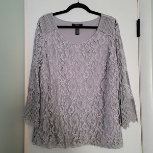 Plus size lace top